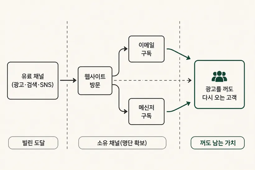 도식화 예시 — 고객이 들어오는 흐름